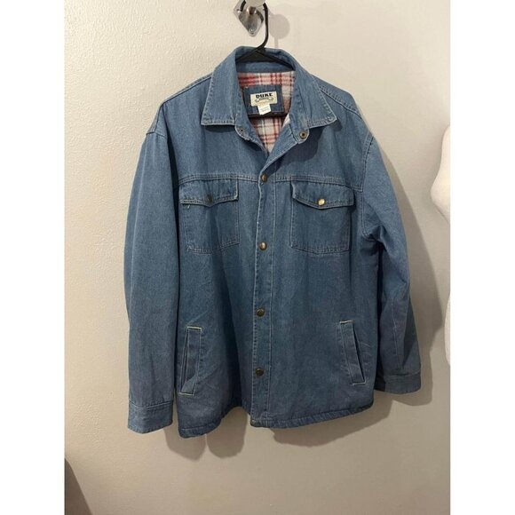 Duke Haband Mens Fleece Lined Jean Shirt Size XL - Picture 1 of 10